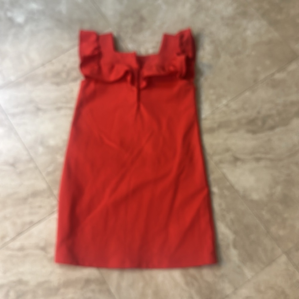 Janie and Jack Red Ruffle Pocket Dress - Picture 3 of 5